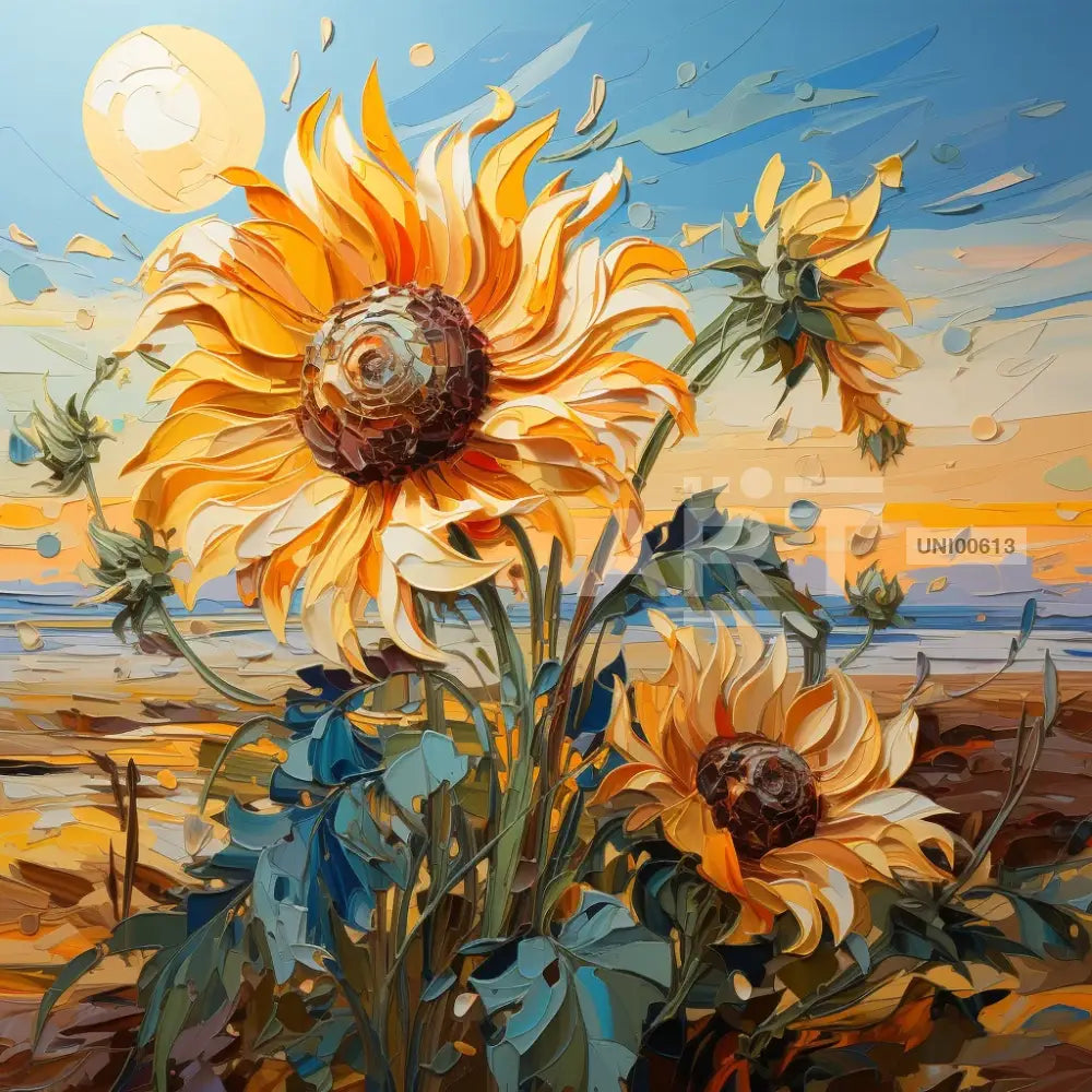 Radiant Blooms: Sunset Sonata