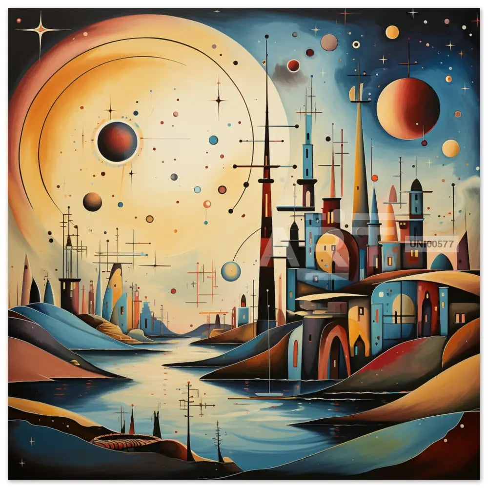Cosmic Marina: The Harmony Of Astral Tides Square
