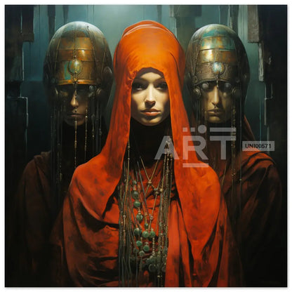 Guardians Of Time: The Oracle’s Entourage 40X40 Cm / 16X16″ Portrait