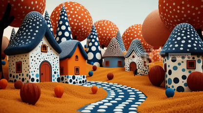 Polka-Dotted Dreamscape Landscape