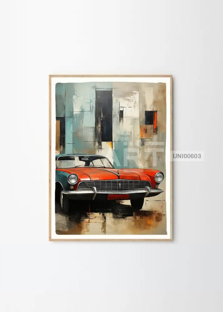 Retro Rendezvous: Classic On Canvas Portrait