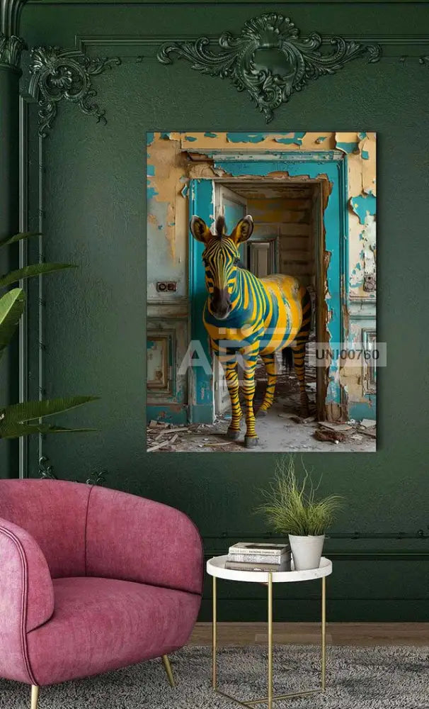 Whimsical Zebra Mirage Portrait